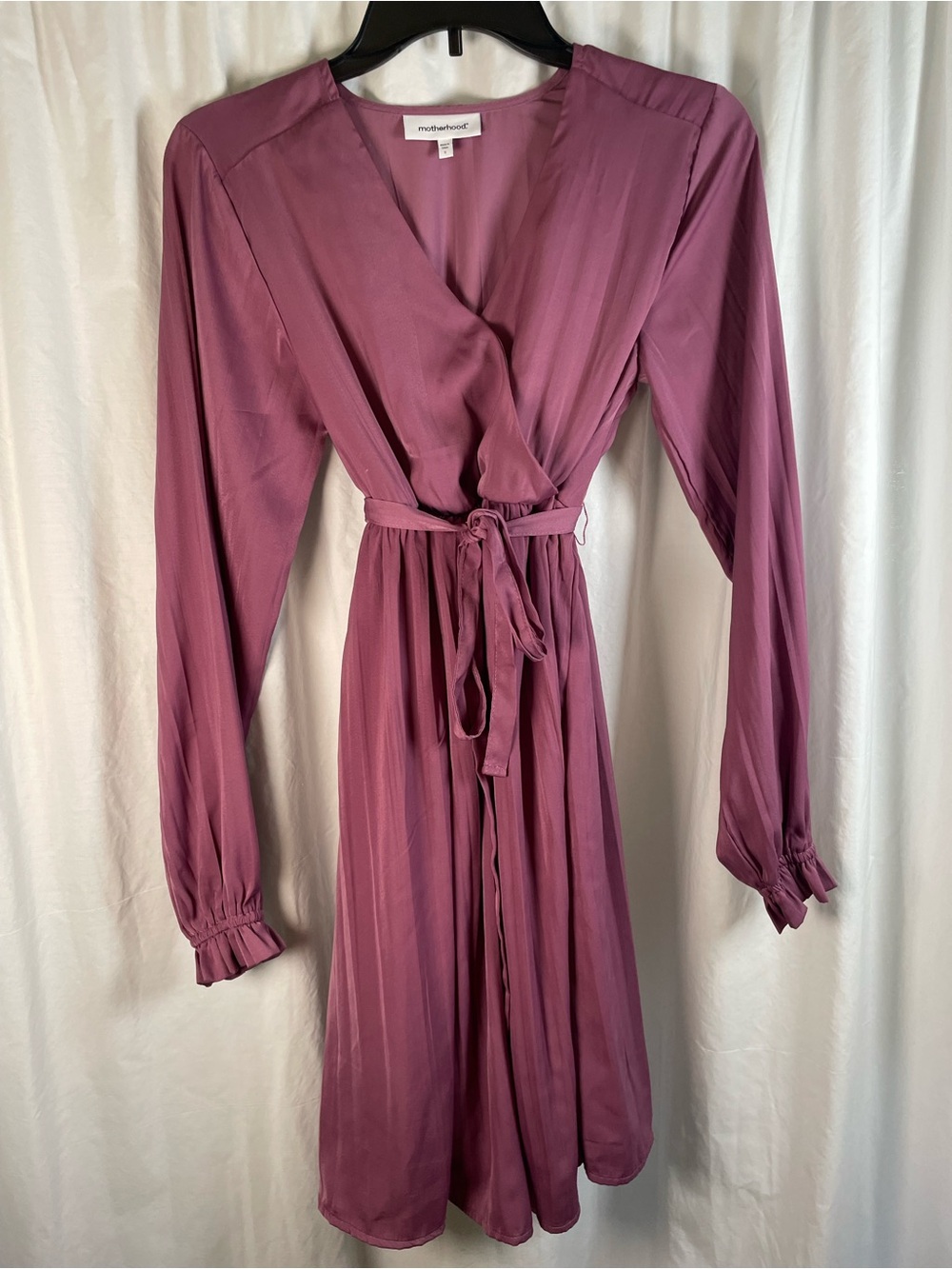 Motherhood Wrap Midi Dress in Dusty Rose Maternity Size Small